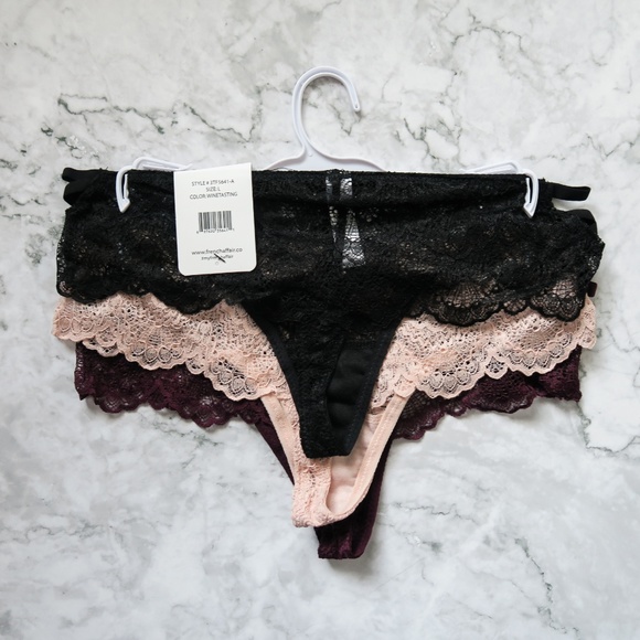 Lace Thong 3-Pack Set from French Affair - Picture 3 of 8